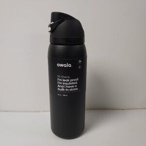 OWALA  BLACK STAINLESS STEEL LEAK PROOF INSULATED  WATER BOTTLE 40 OZ NEW